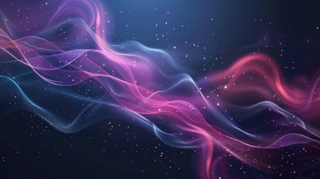 Abstract space themed dark wallpaper with futuristic energy wave design