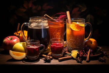 Wall Mural - Seasonal drinks - Generative AI