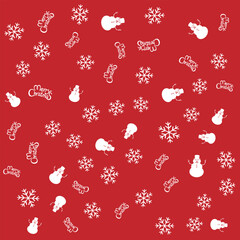 Wall Mural - seamless pattern with snowflakes