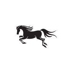 Sticker - Black and white horse vintage ink drawing vector illustration for t-shirt design