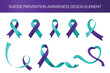 © Khairul - National suicide prevention month design template good for celebration. ribbon vector design. flat ribbon illustration. flyer design. eps 10.