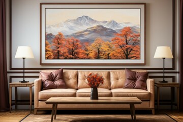 Canvas Print - Mountain views - Generative AI