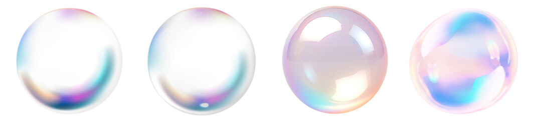 Canvas Print - clear bubble png on transparent background