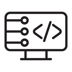 Poster - coding line icon