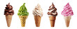 © Rawpixel.com - Soft serve ice cream png element set on transparent background