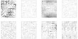 © Mst - Set of 8 grunge distressed texture background. Paint grunge texture bundle