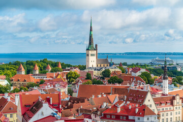 Wall Mural - Old town of Tallinn in Estonia