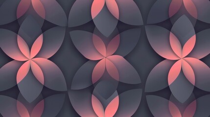 Wall Mural - seamless pattern, dark grey and pink geometric design with a subtle gradient in the background 