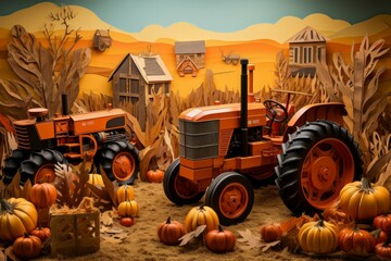 Sticker - Vintage tractors - Generative AI