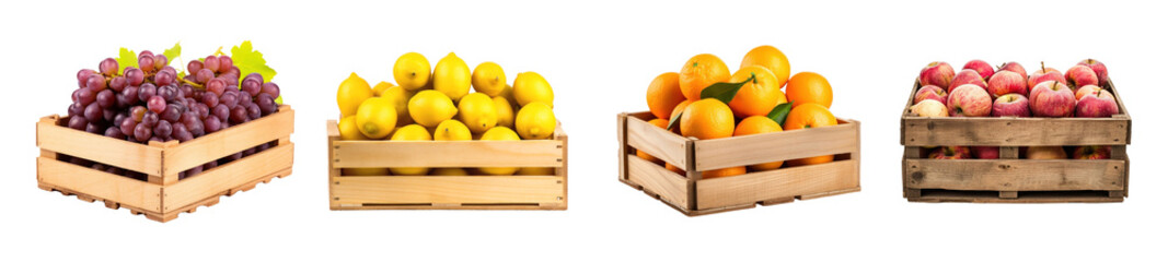 Wall Mural - Fruit in a box set