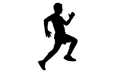 Wall Mural - silhouette of runner vector illustration