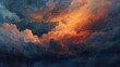 © LukaszDesign - Cloudy twilight sky with a hint of orange