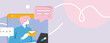 © Lyn Lee - Flat vector illustration of business people operating work scene