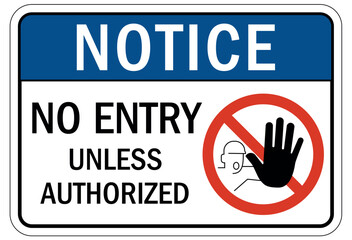 Wall Mural - Unauthorized person keep out sign