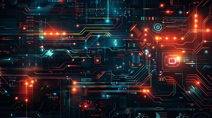 Wall Mural - abstract technological background