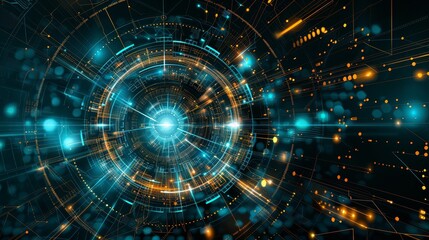 Wall Mural - abstract technological background