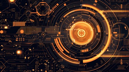 Wall Mural - abstract technological background
