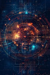 Wall Mural - abstract technological background