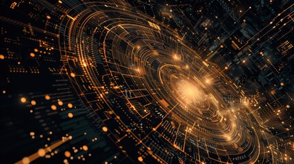 Wall Mural - abstract technological background