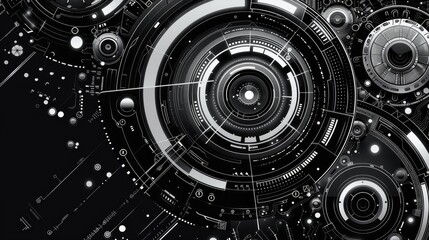 Wall Mural - abstract technological background