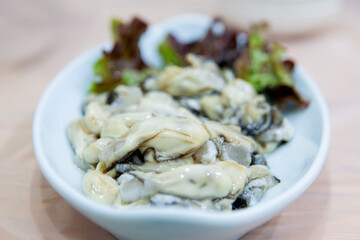 Wall Mural - View of the oyster sashimi