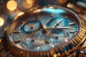Aufkleber - Close-up of an intricate luxury watch mechanism