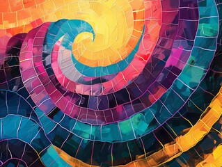 Wall Mural - Colorful graphic background