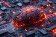© Borneo - High technology CPU brain central of neural networking, motherboard artificial intelligence electronic brain with glowing light background, futuristic digital network