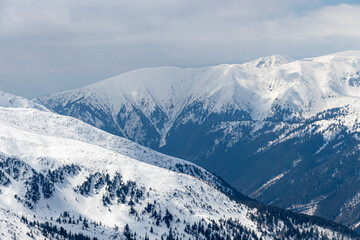  Winter mountain landscape in the Polish Tatra Mountains. 