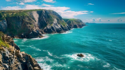 Poster - picturesque coastline steep image