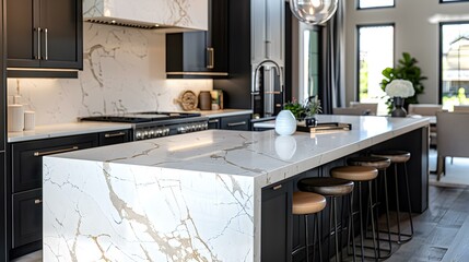 Wall Mural - kitchen modern marble pic