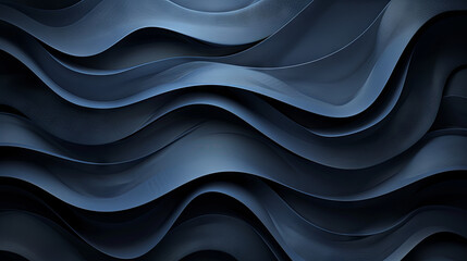 Wall Mural - Dark navy blue abstract wave line