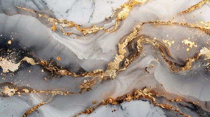 Canvas Print - background texture that resembles natural marble in white and gold