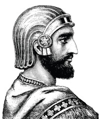 Illustration of Cyrus the Great, the Founder of the Achaemenid Empire