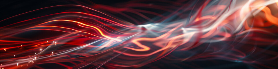 Wall Mural - a red and blue wave with a white line in the middle