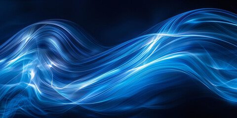 Wall Mural - a blue wave with a lot of dots in it