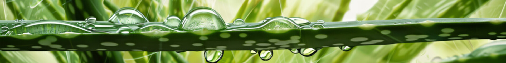 Canvas Print - A leaf with droplets of water on it