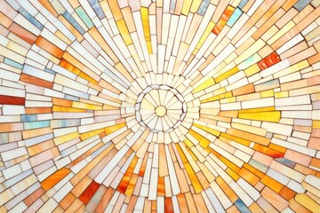 Wall Mural - Mosaic tiles of sun backgrounds shape glass.