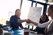 © Ruan Jordaan/peopleimages.com - Business people, meeting and handshake for teamwork, onboarding and b2b collaboration with creative project. Man, woman or clients shaking hands for agreement, negotiation or thank you for proposal