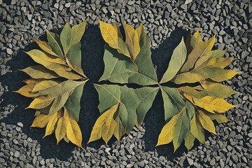 Wall Mural - autumn leaves background