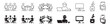© yukipon00 - Co-working space icons set. Included icons as coworking, coworker, workers, meeting, workplace, workspace, share, sharing, cost savings, team work and home office. Editable stroke liner icon collectio
