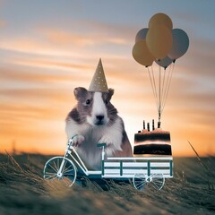 Canvas Print - Guinea pig on the beach