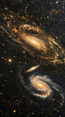 Wall Mural - discovering the cosmos: space telescope images of distant galaxies