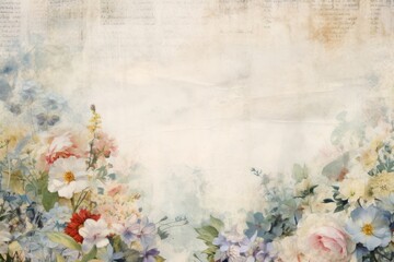 Wall Mural - Flowers backgrounds painting pattern.