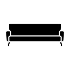 Wall Mural - Sofa icon vector. Furniture illustration sign. Armchair symbol or logo.