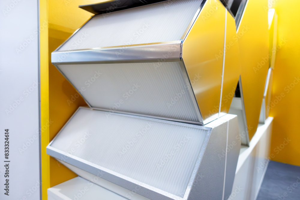 Polystyrene Counter Polystyrene plate counter-flow heat exchangers Stock Photo | Adobe Stock