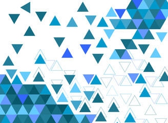 Canvas Print - Abstract blue triangle geometric background