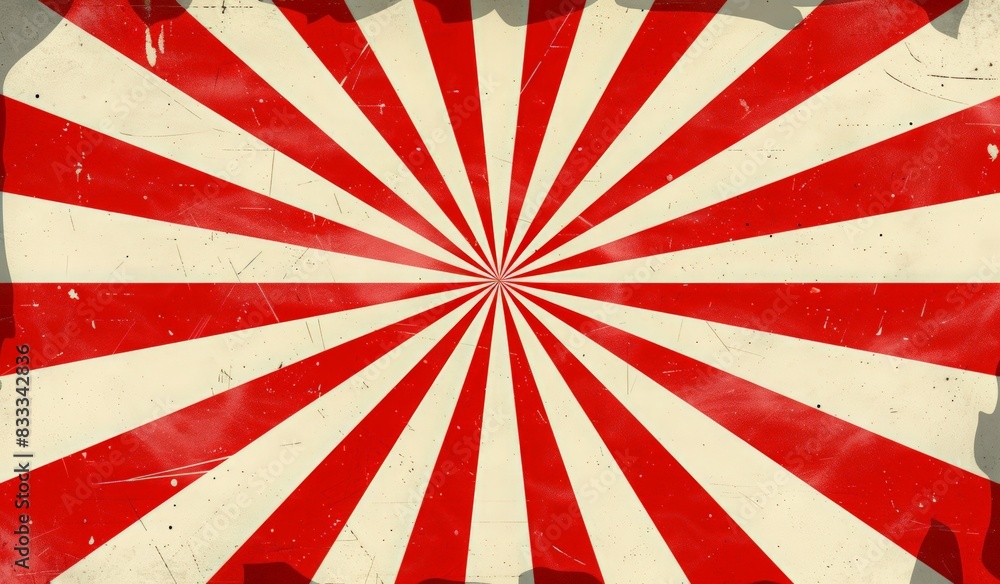 Red and cream retro circus background with sunburst rays vector ...