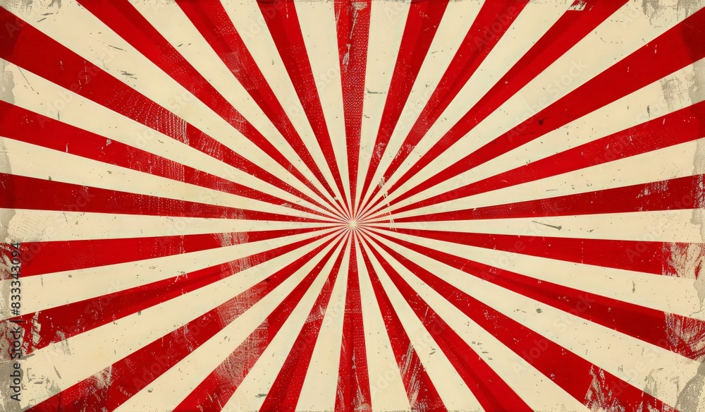 Red and cream retro circus background with sunburst rays vector ...
