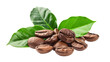 © TONSTOCK - a pile of coffee beans with leaves
